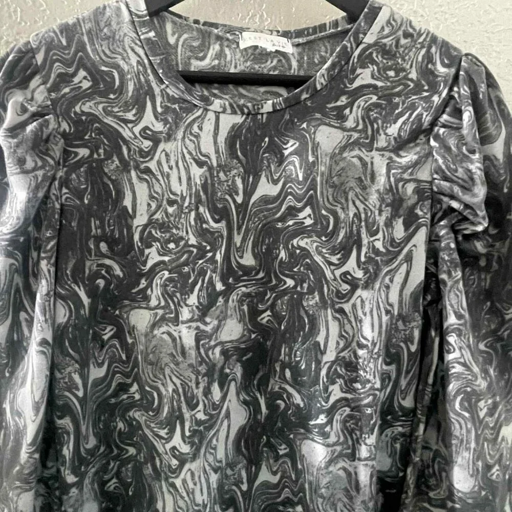 C'EST LA VIE WOMEN TOP GRAY SIZE LARGE‎ - Picture 2 of 8